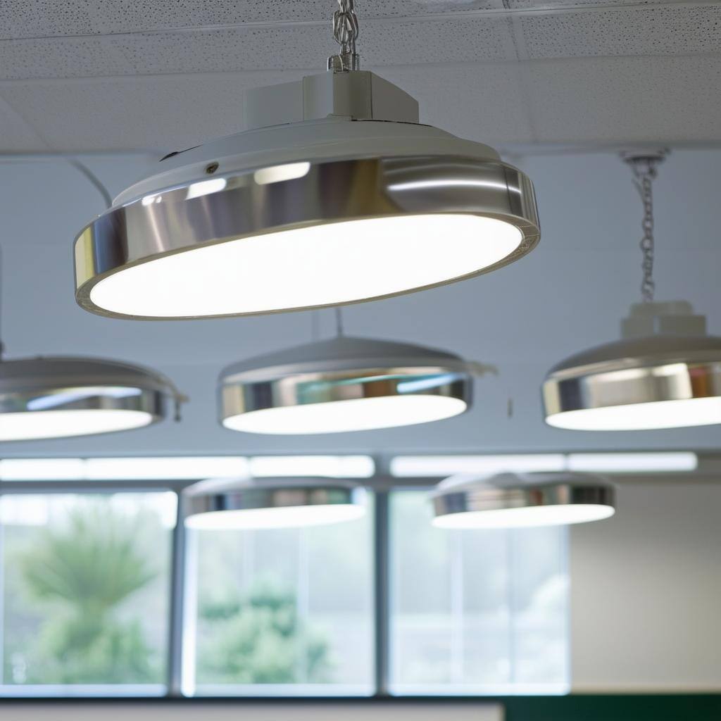 Energy-efficient classroom lighting setup with LED